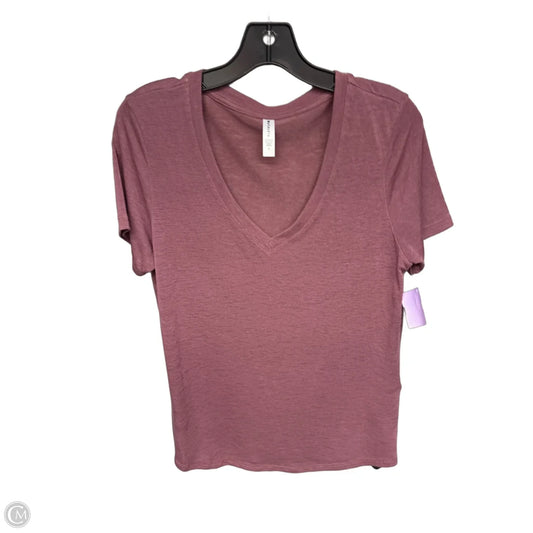 Top Short Sleeve By Athleta In Mauve, Size: M