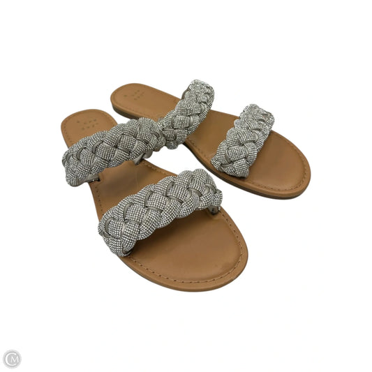 Sandals Flats By A New Day In Silver, Size: 7.5