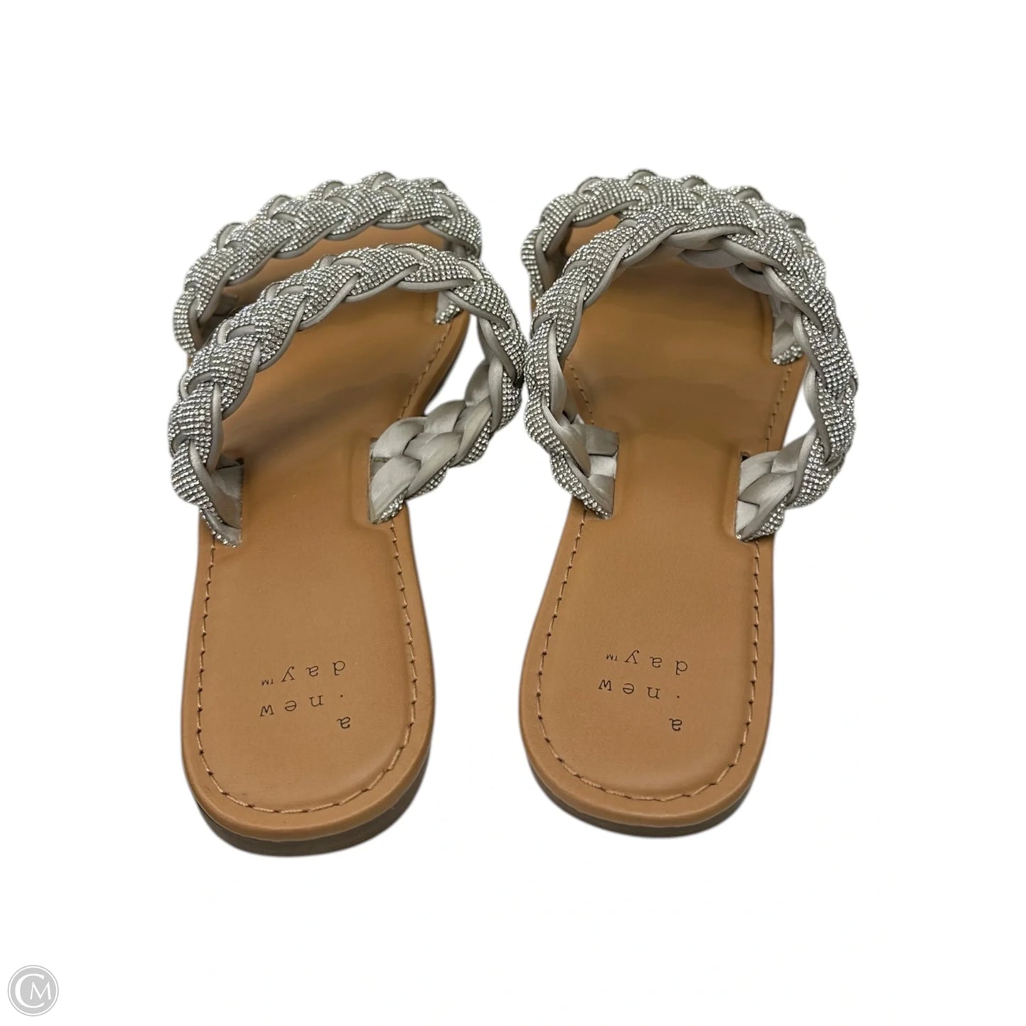 Sandals Flats By A New Day In Silver, Size: 7.5
