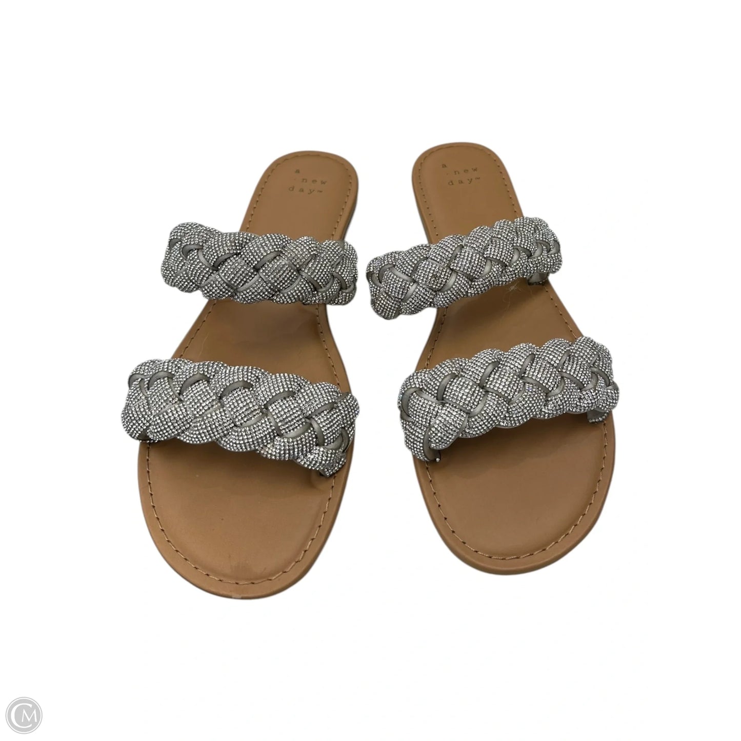 Sandals Flats By A New Day In Silver, Size: 7.5