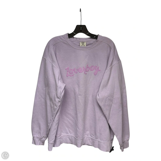 Sweatshirt Crewneck By Clothes Mentor In Purple, Size: Xl