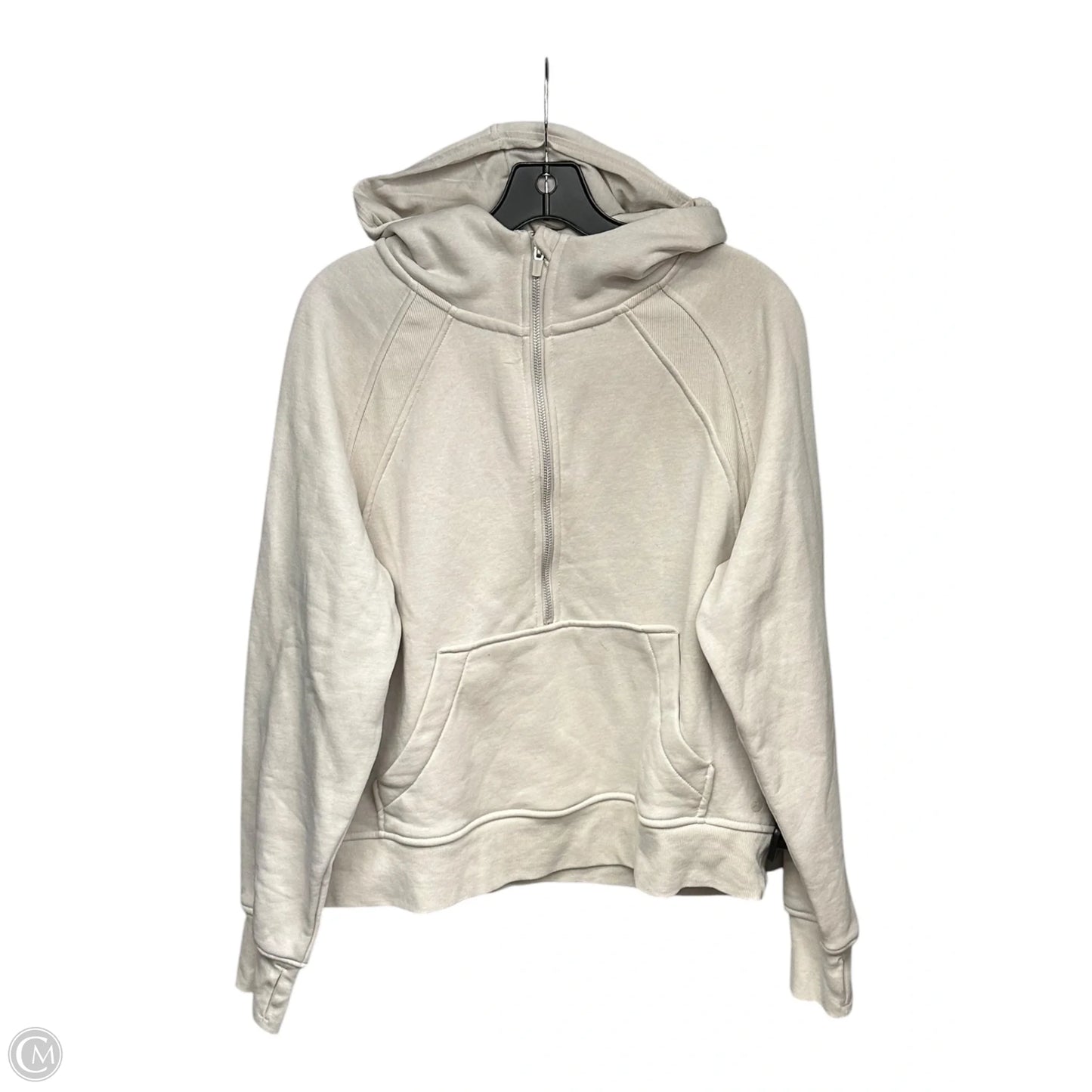 Athletic Sweatshirt Hoodie By Danskin In Tan, Size: L