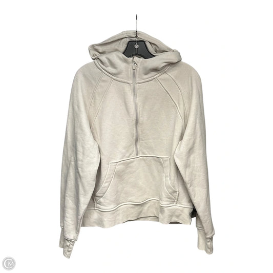 Athletic Sweatshirt Hoodie By Danskin In Tan, Size: L