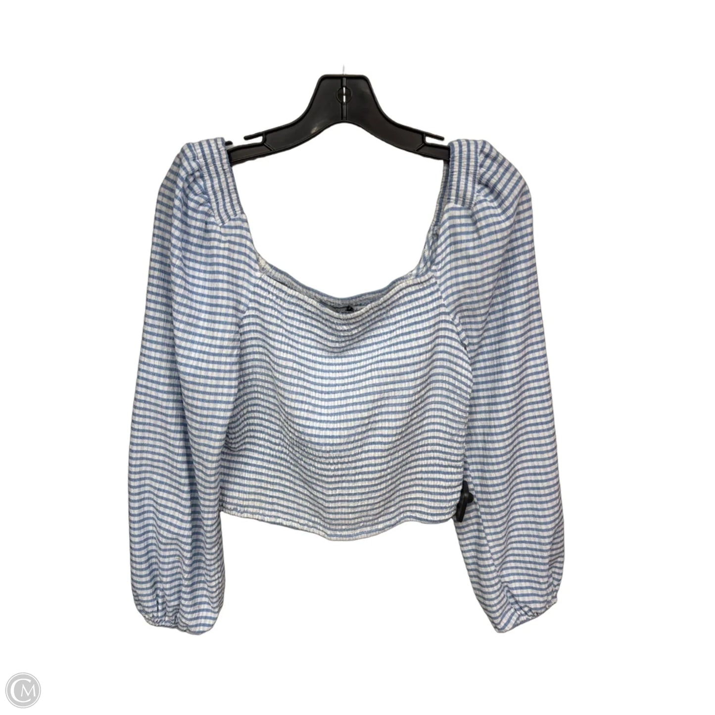 Top Long Sleeve By Clothes Mentor In Striped Pattern, Size: M