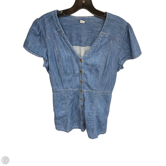Dress Casual Midi By Old Navy In Blue Denim, Size: L