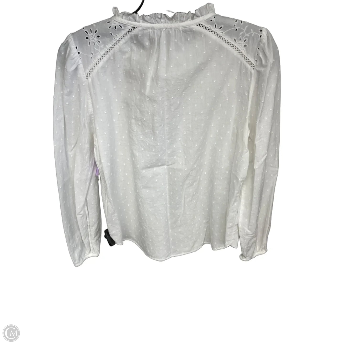 Blouse Long Sleeve By Loft In White, Size: Sp