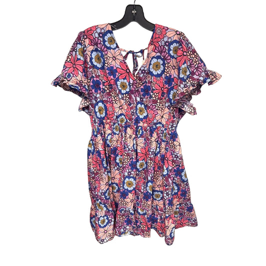 Dress Casual Midi By Terra & Sky In Floral Print, Size: 2x
