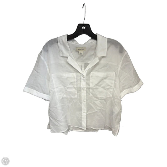 Top Short Sleeve By Calvin Klein In White, Size: M