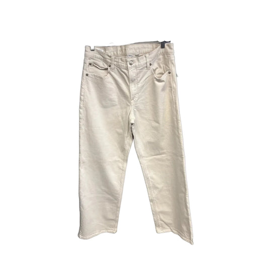 Jeans Wide Leg By American Eagle In Cream Denim, Size: 8