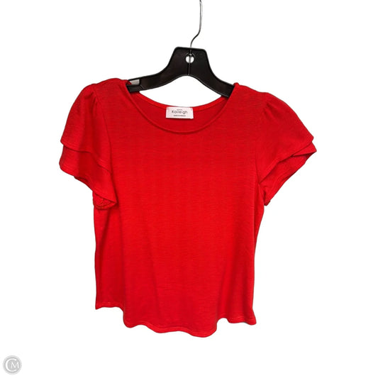 Top Short Sleeve By Kaileigh In Red, Size: S