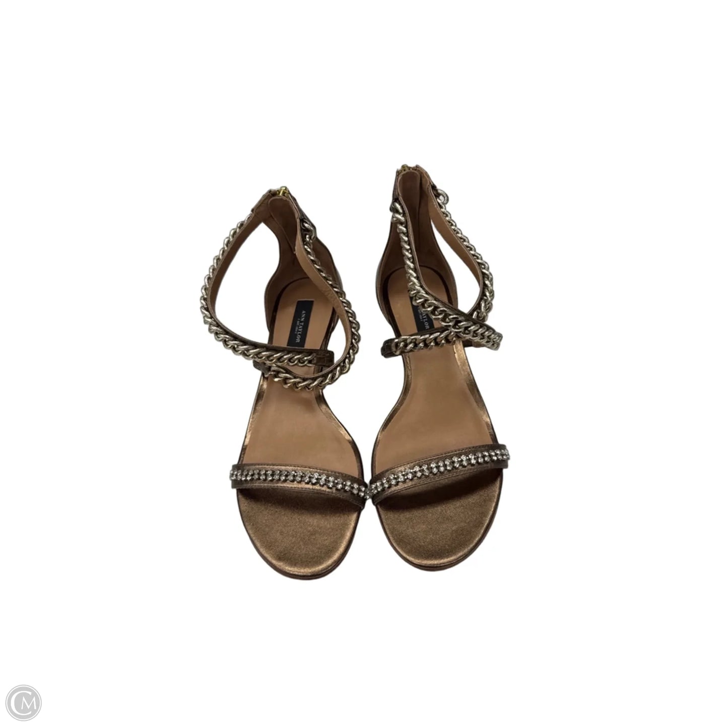 Sandals Flats By Ann Taylor In Bronze, Size: 6.5