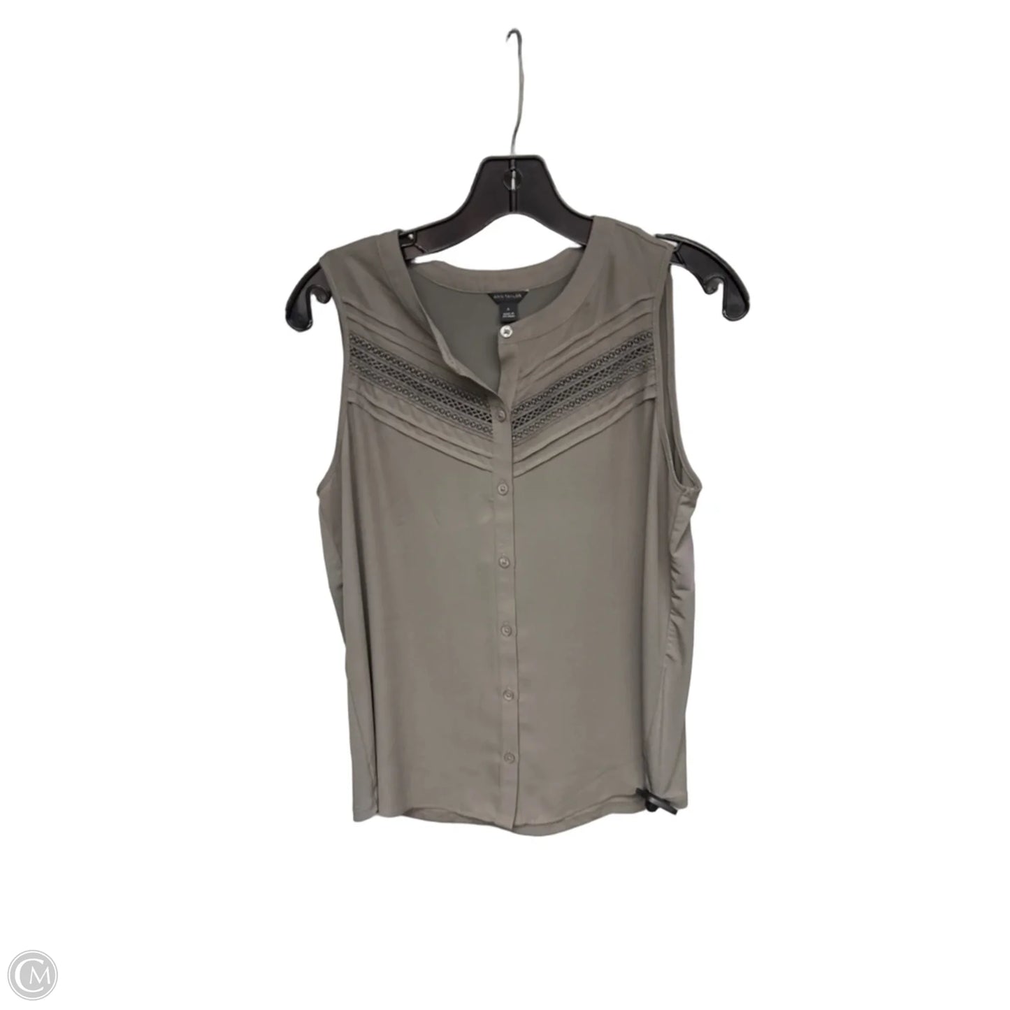 Top Sleeveless By Ann Taylor In Grey, Size: S