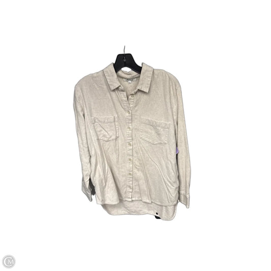 Top Long Sleeve By Madewell In Tan, Size: S