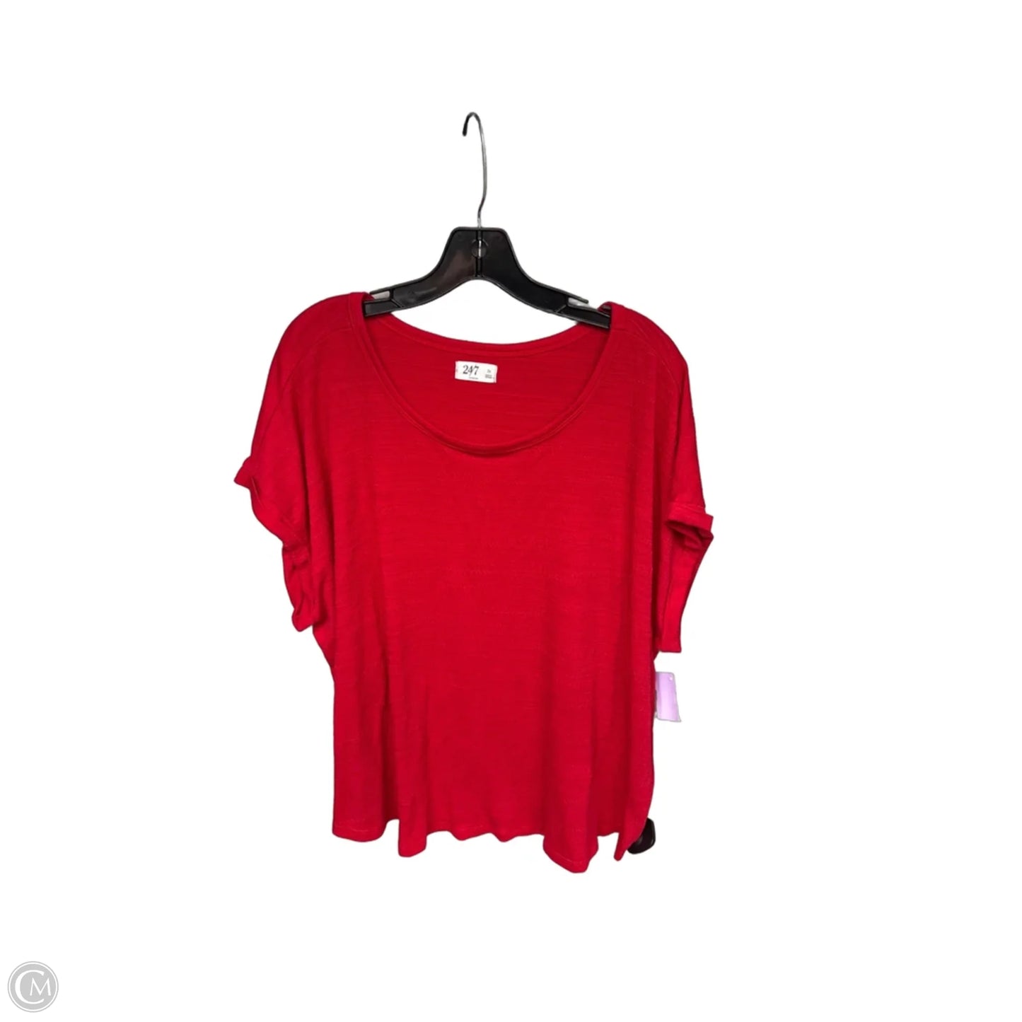 Top Short Sleeve By Maurices In Red, Size: 2x
