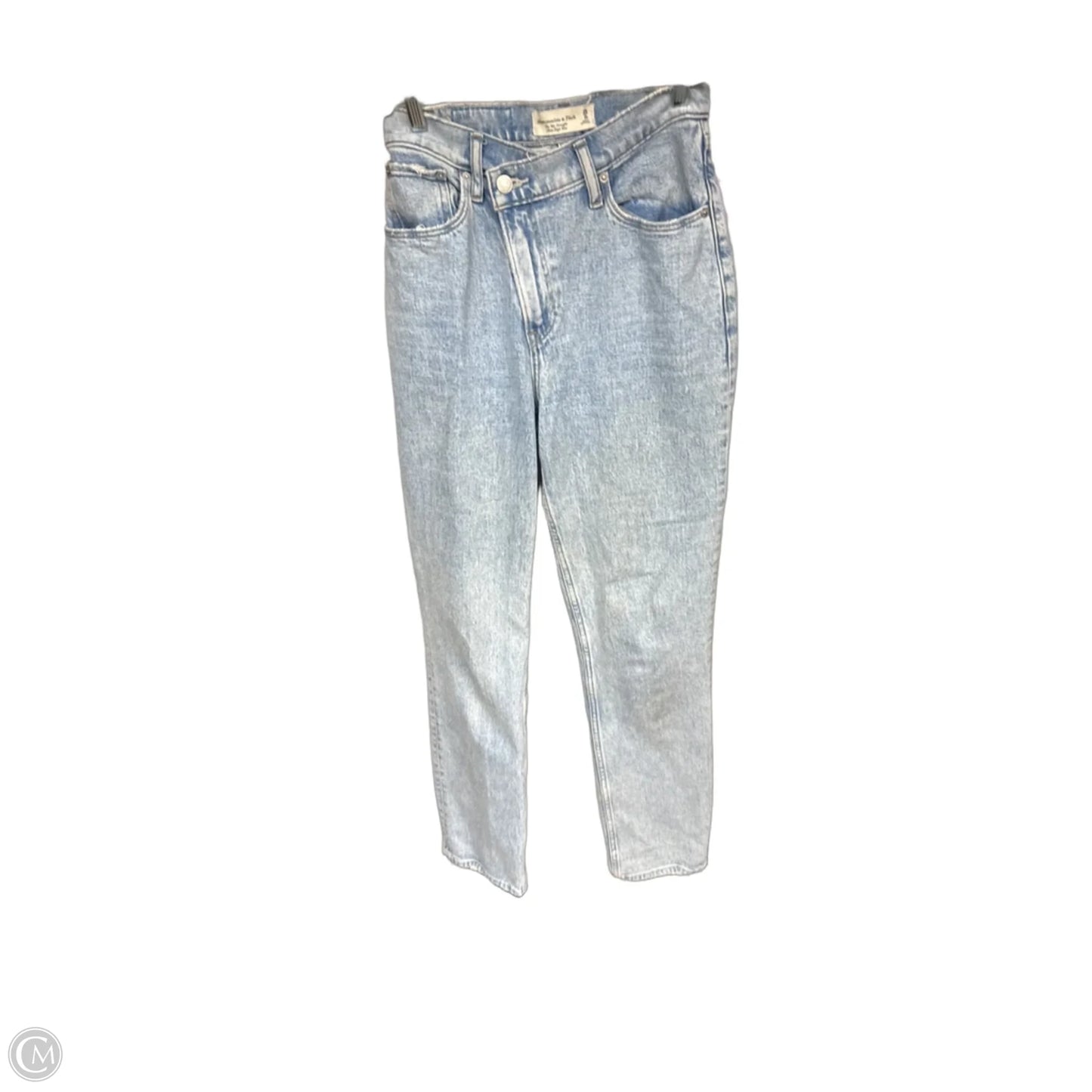 Jeans Straight By Abercrombie And Fitch In Blue Denim, Size: 0