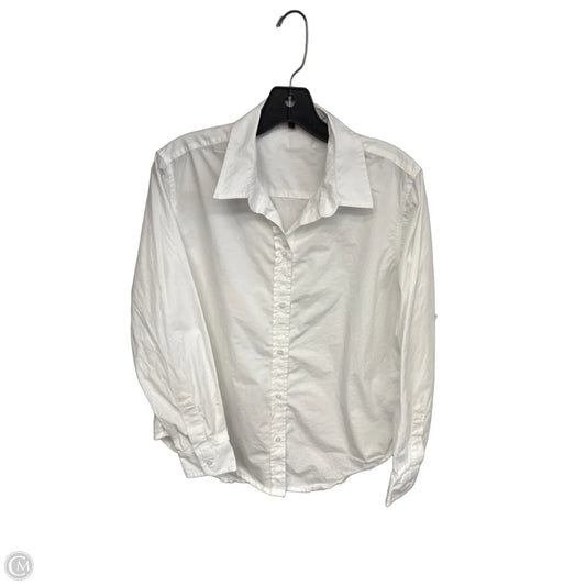 Top Long Sleeve By Quince In White, Size: S
