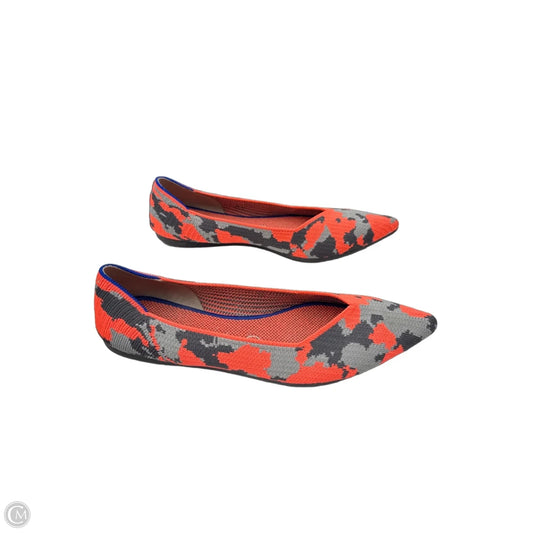 Shoes Flats By Rothys In Grey & Orange, Size: 9.5