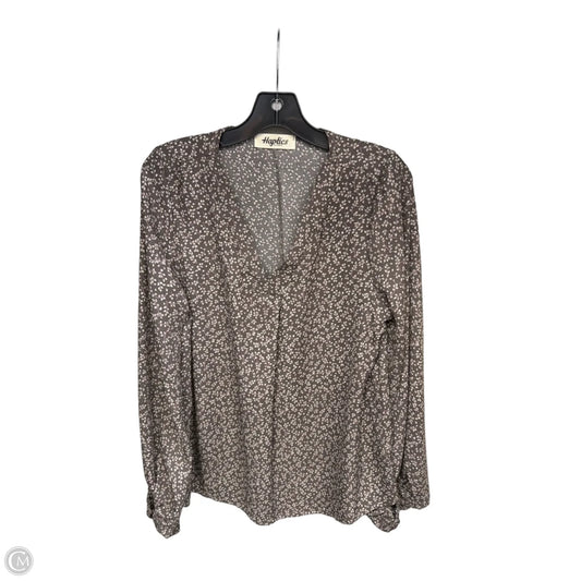 Top Long Sleeve By Haptics In Brown, Size: S