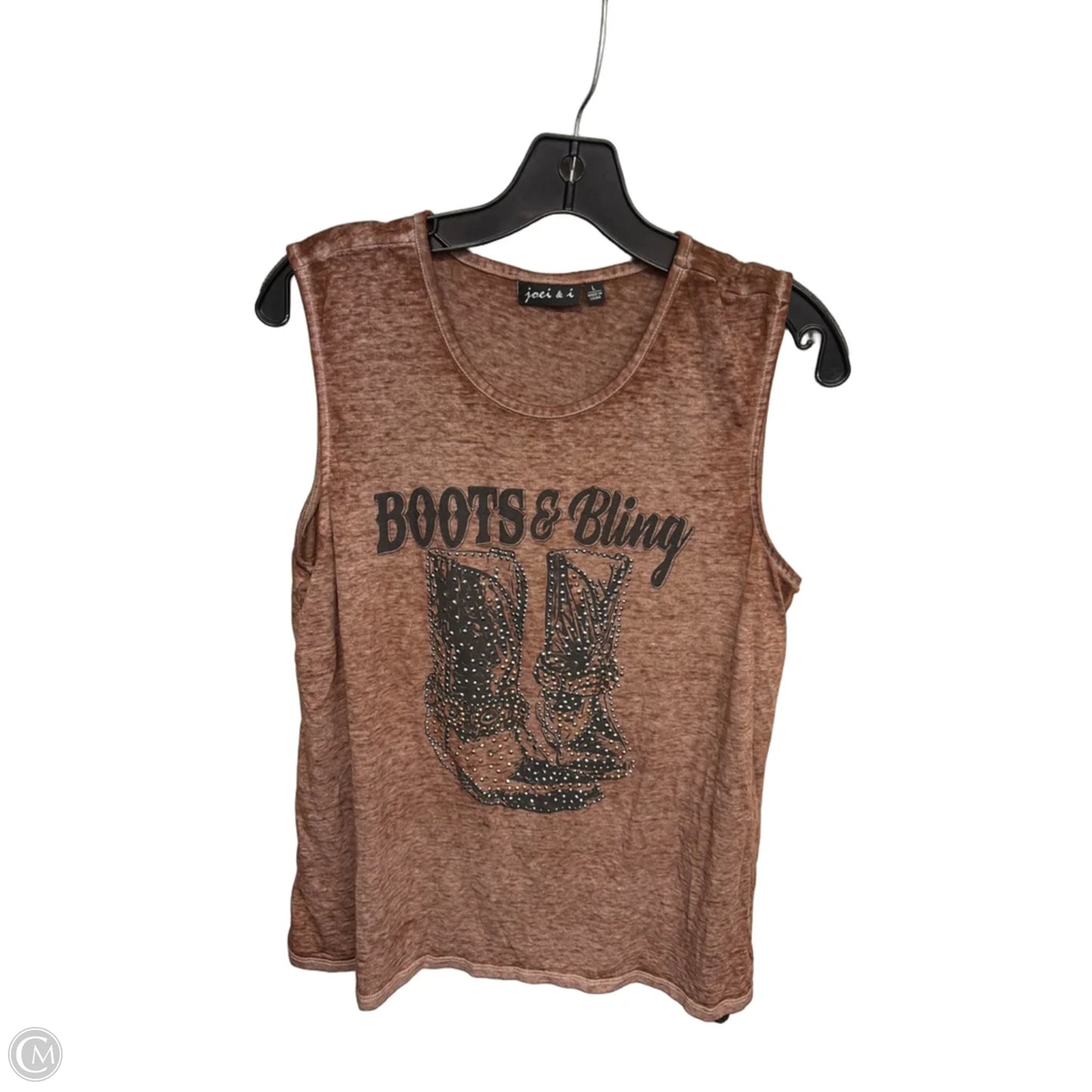 Top Sleeveless By Clothes Mentor In Brown, Size: L