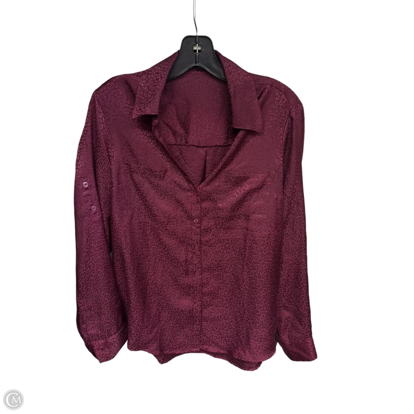 Top Long Sleeve By Express In Purple, Size: M