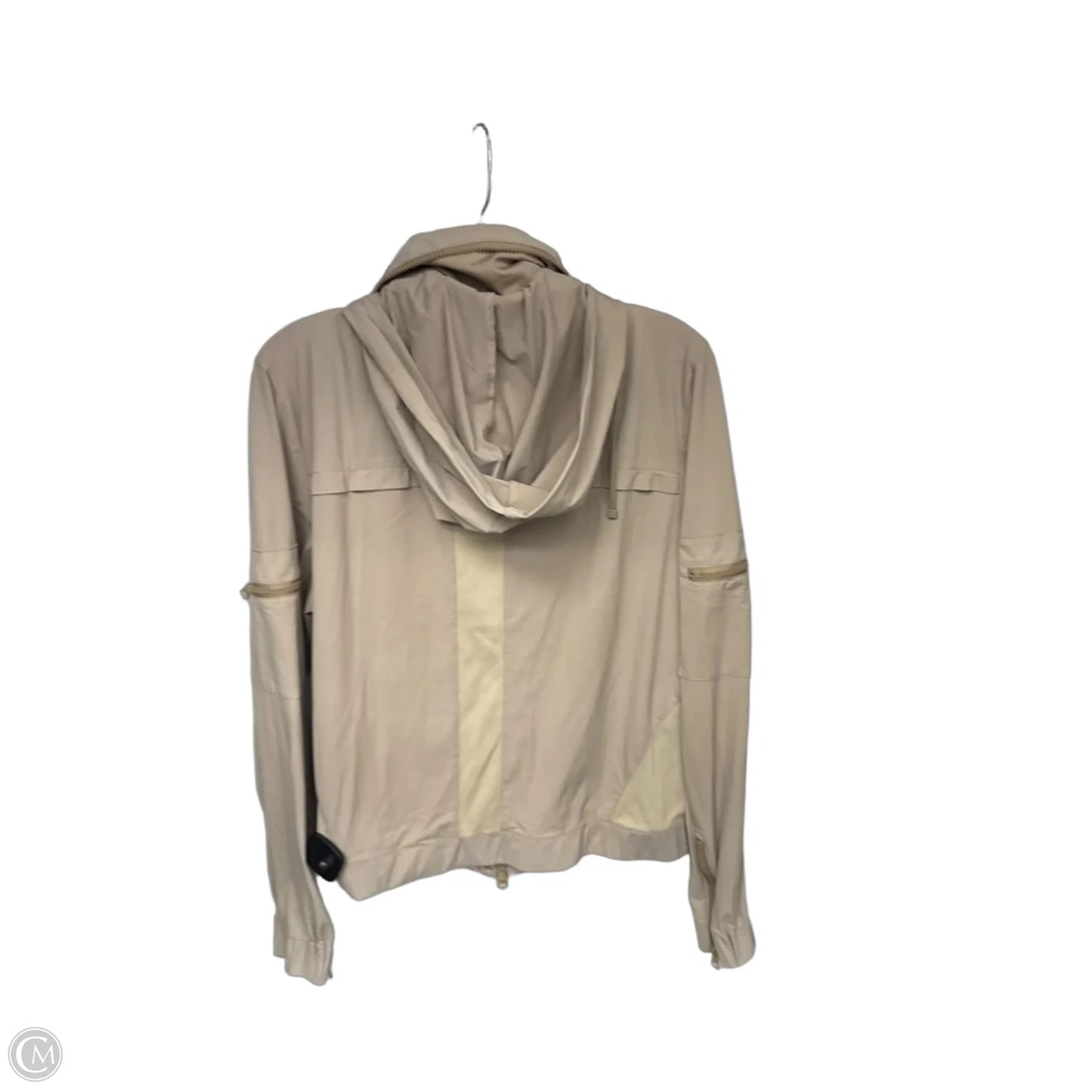 Jacket Windbreaker By Clothes Mentor In Tan, Size: Xl