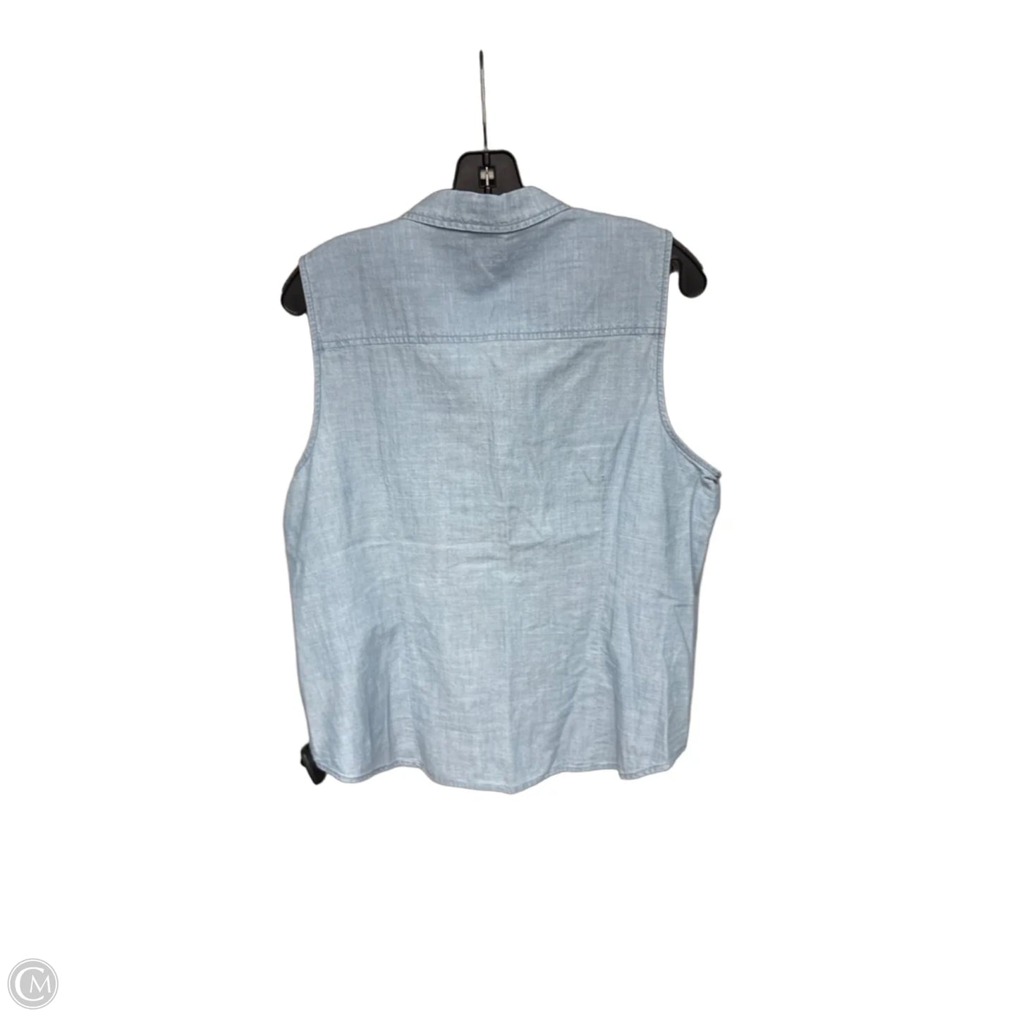 Top Sleeveless By J. Crew In Blue Denim, Size: Xl