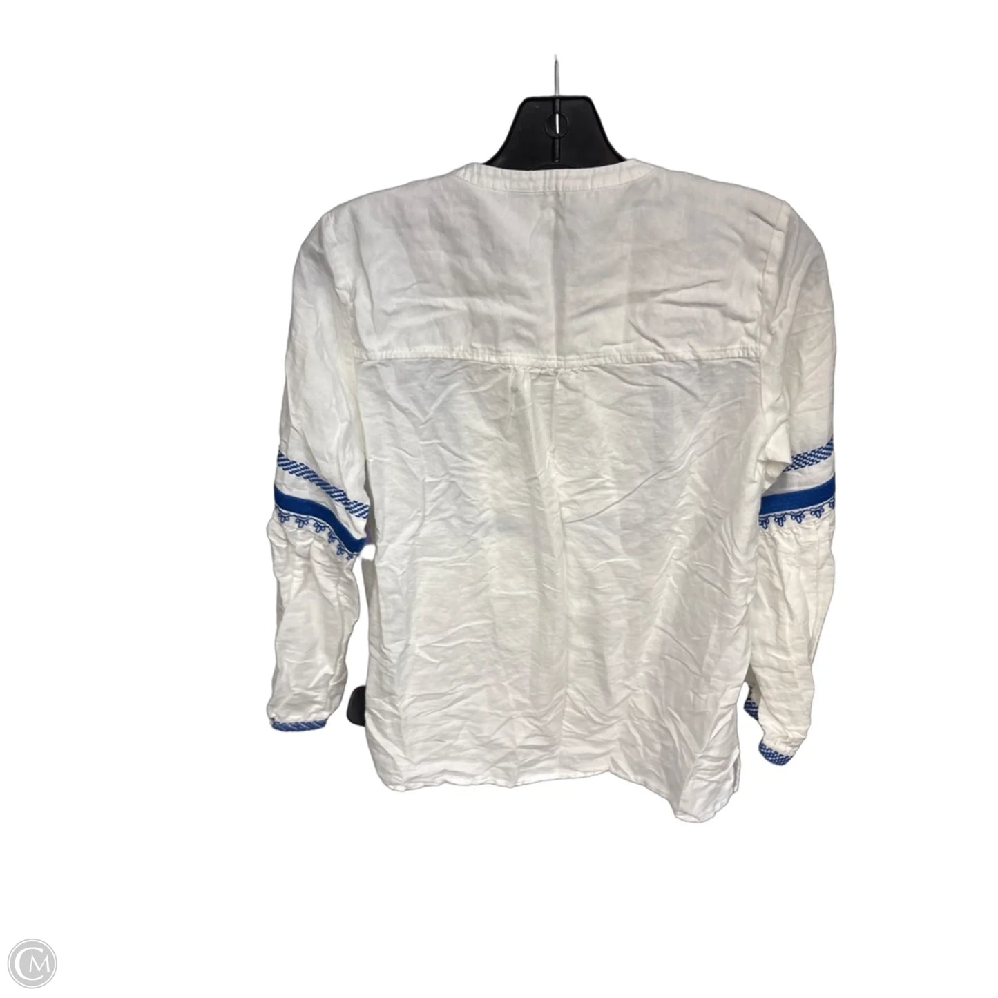 Top Long Sleeve By J. Crew In Blue & White, Size: 0