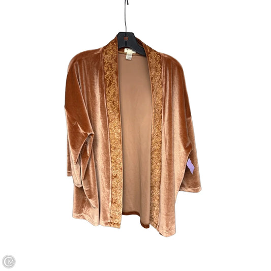 Sweater Cardigan By World Market In Copper, Size: Osfm