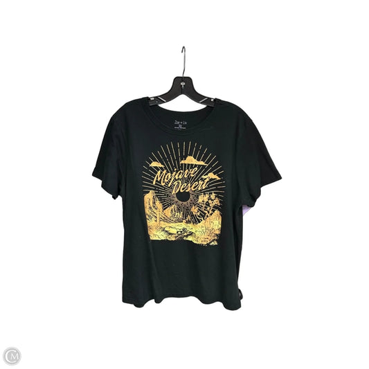 Top Short Sleeve By Zoe And Liv In Black & Orange, Size: Xxl