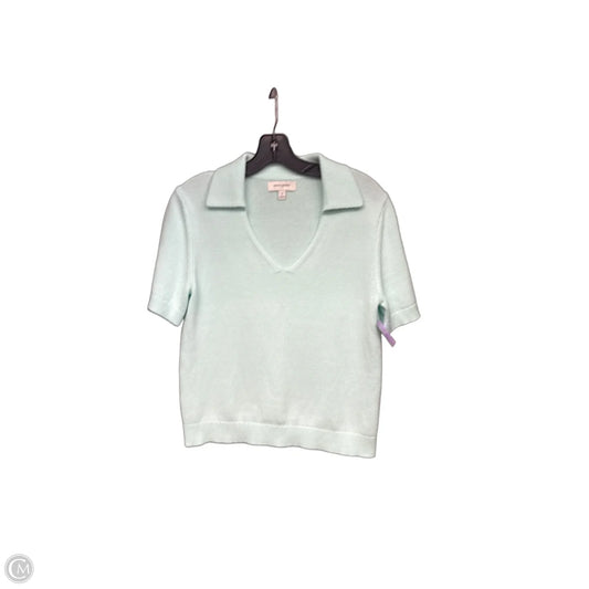 Top Short Sleeve By Banana Republic In Aqua, Size: S