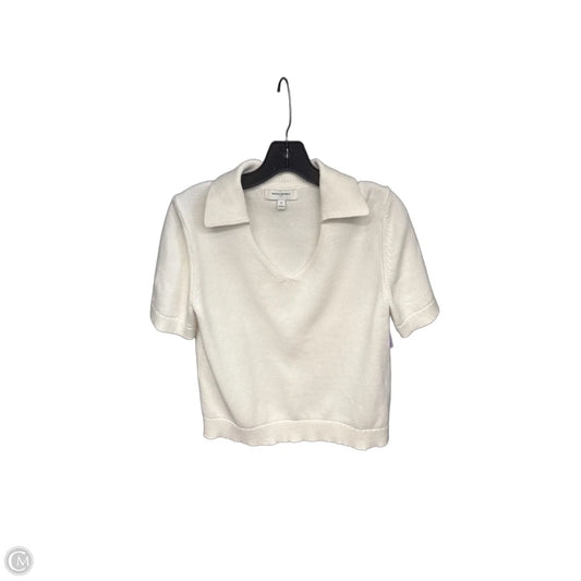 Top Short Sleeve By Banana Republic In Cream, Size: S