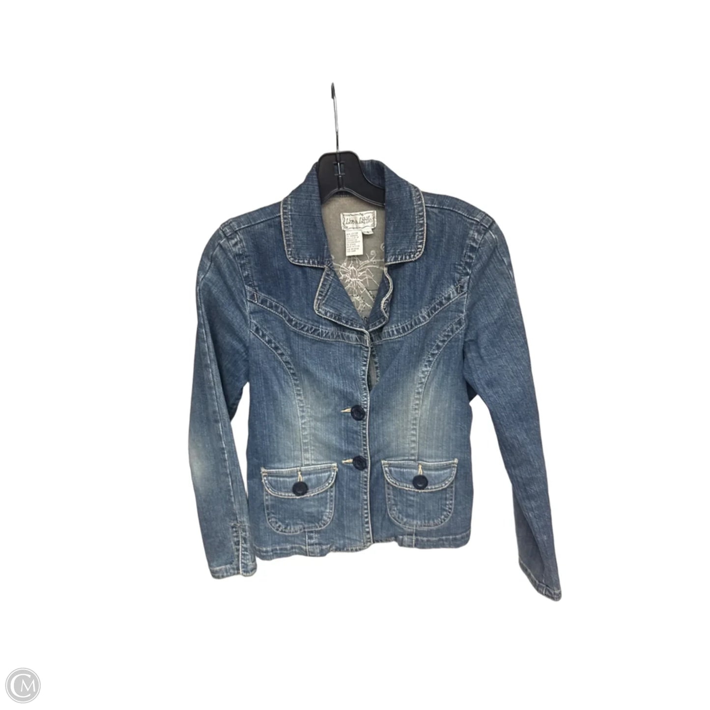 Jacket Denim By Live A Little In Blue Denim, Size: S