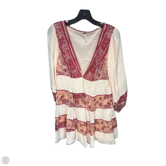 Dress Casual Midi By Free People In Pink & Red, Size: S