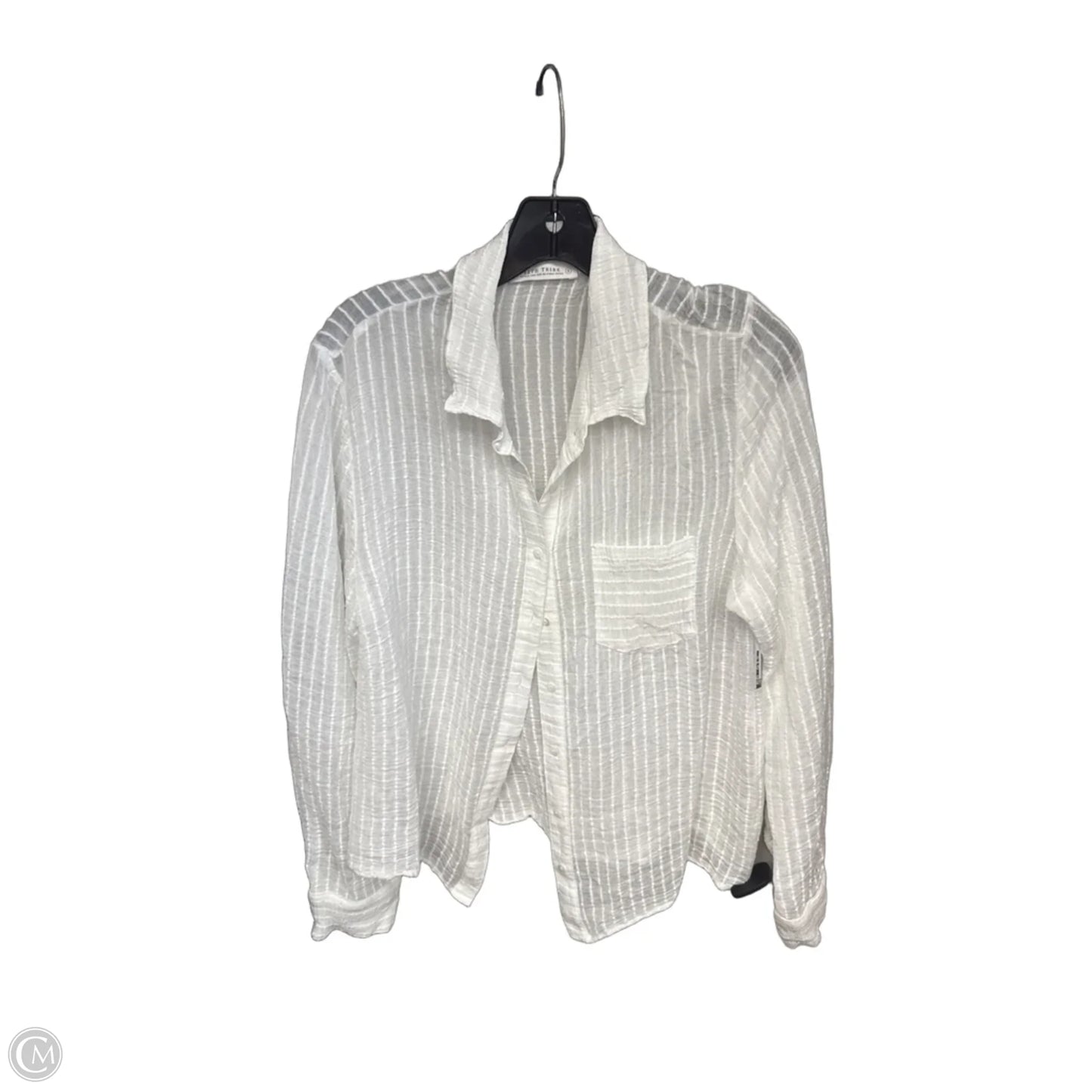 Blouse Long Sleeve By 12th Tribe In White, Size: S