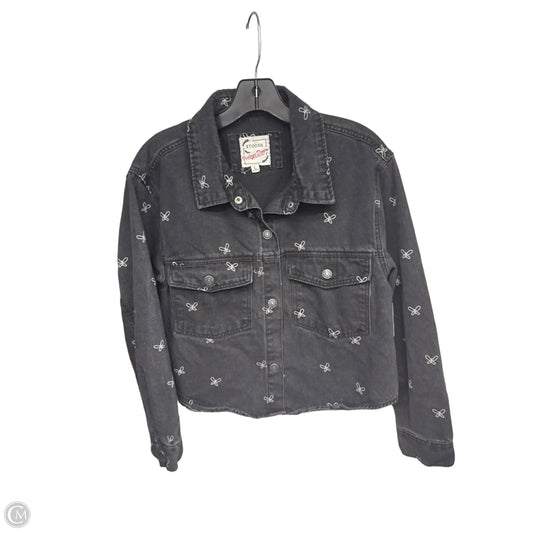Jacket Denim By Stoosh In Black Denim, Size: L