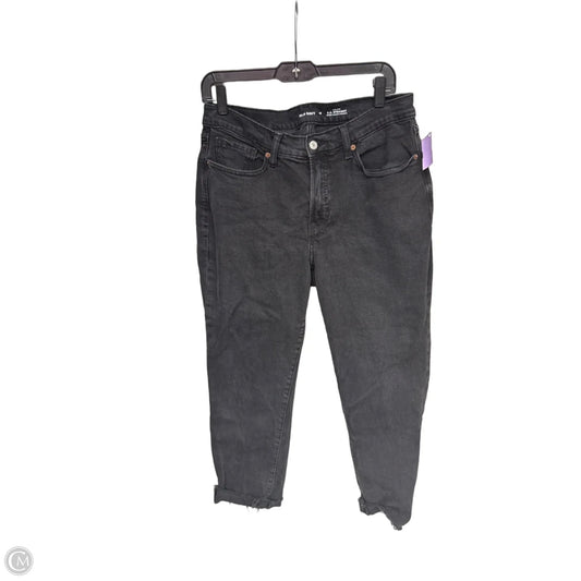 Jeans Straight By Old Navy In Black Denim, Size: 12
