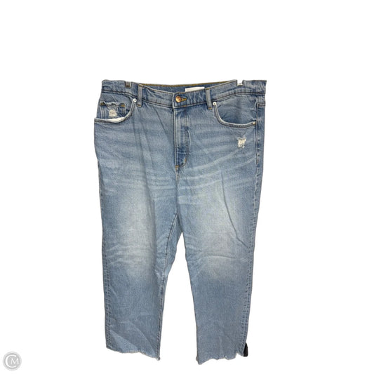 Jeans Straight By Loft In Blue Denim, Size: 12