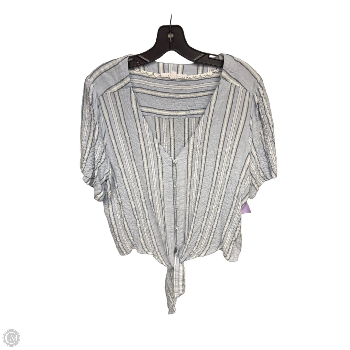 Top Short Sleeve By Jane And Delancey In Striped Pattern, Size: Xl