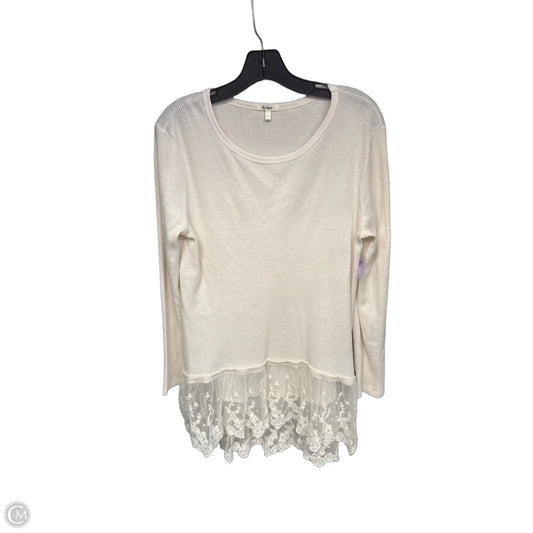 Tunic Long Sleeve By Dylan In Cream, Size: L