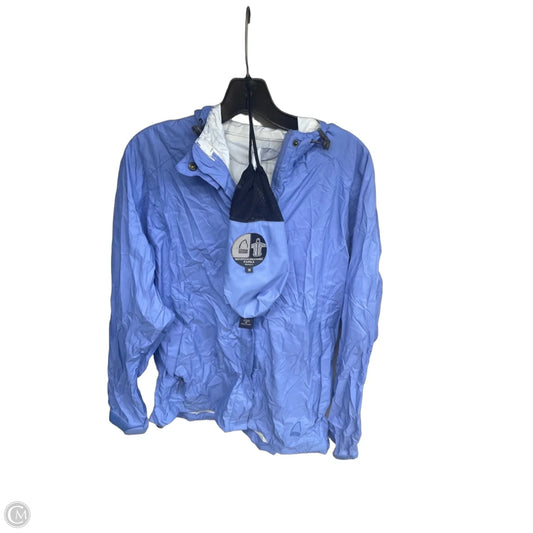 Jacket Windbreaker By Clothes Mentor In Blue, Size: M