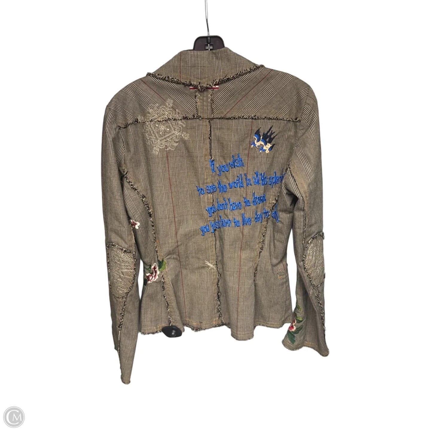 Blazer Designer By Johnny Was In Brown & Pink, Size: M