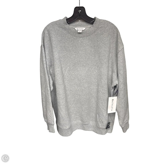 Athletic Sweatshirt Crewneck By Athleta In Grey, Size: M