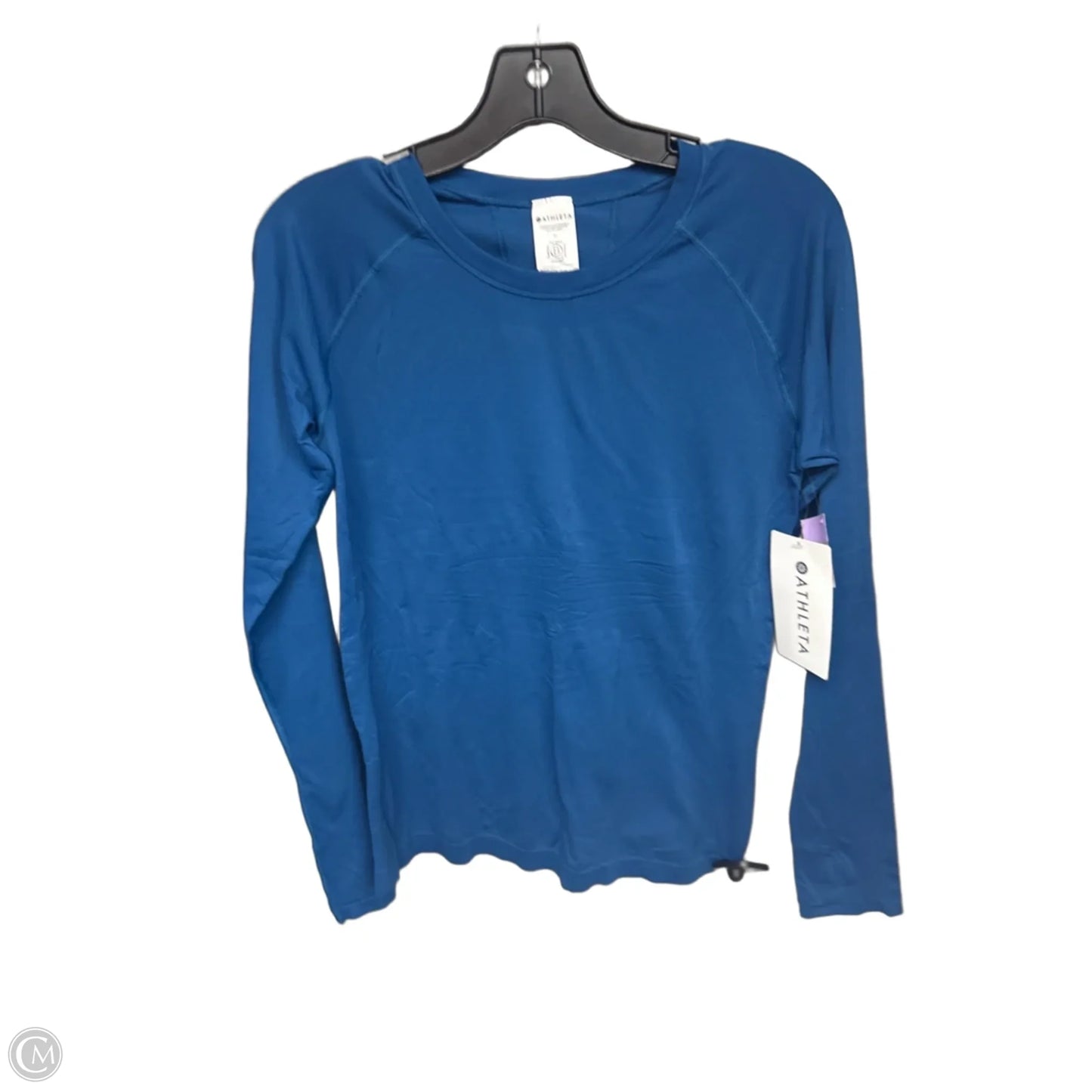Athletic Top Long Sleeve Crewneck By Athleta In Blue, Size: M