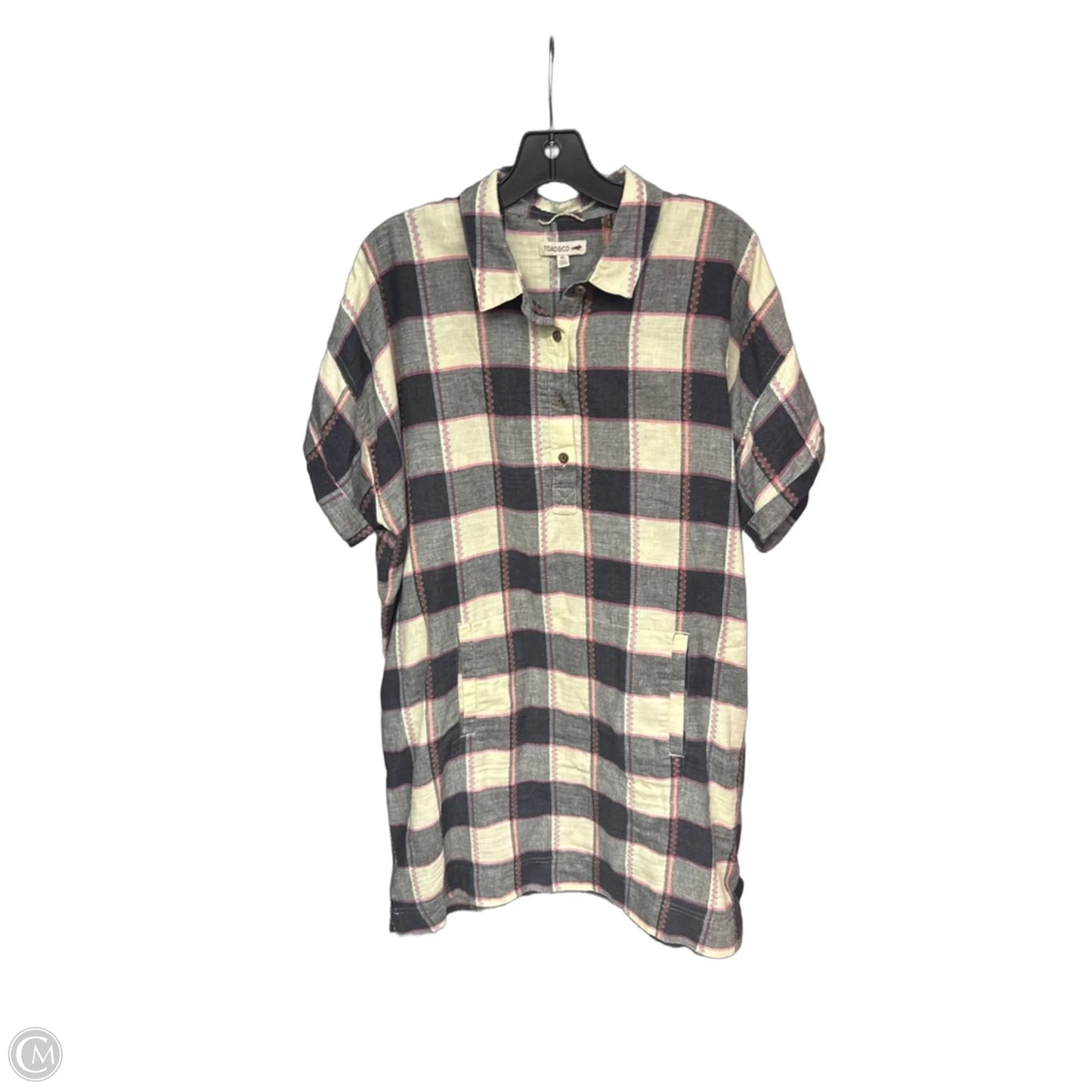 Dress Casual Midi By Toad & Co In Checkered Pattern, Size: Xl