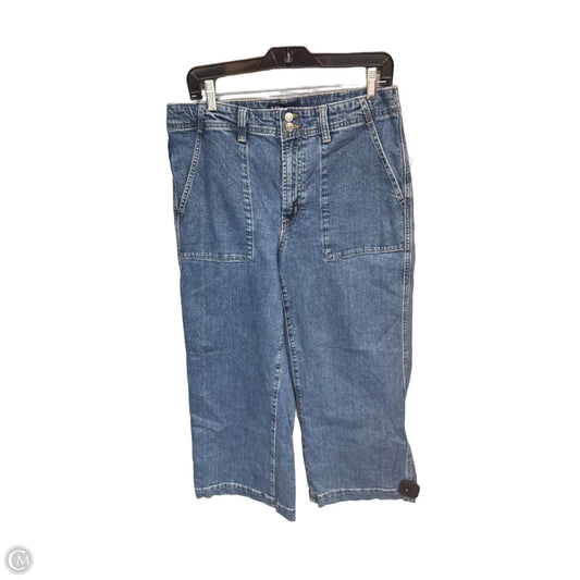 Jeans Wide Leg By Gap In Blue Denim, Size: 12
