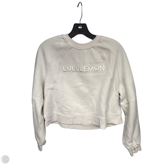 Athletic Sweatshirt Crewneck By Lululemon In Cream, Size: S