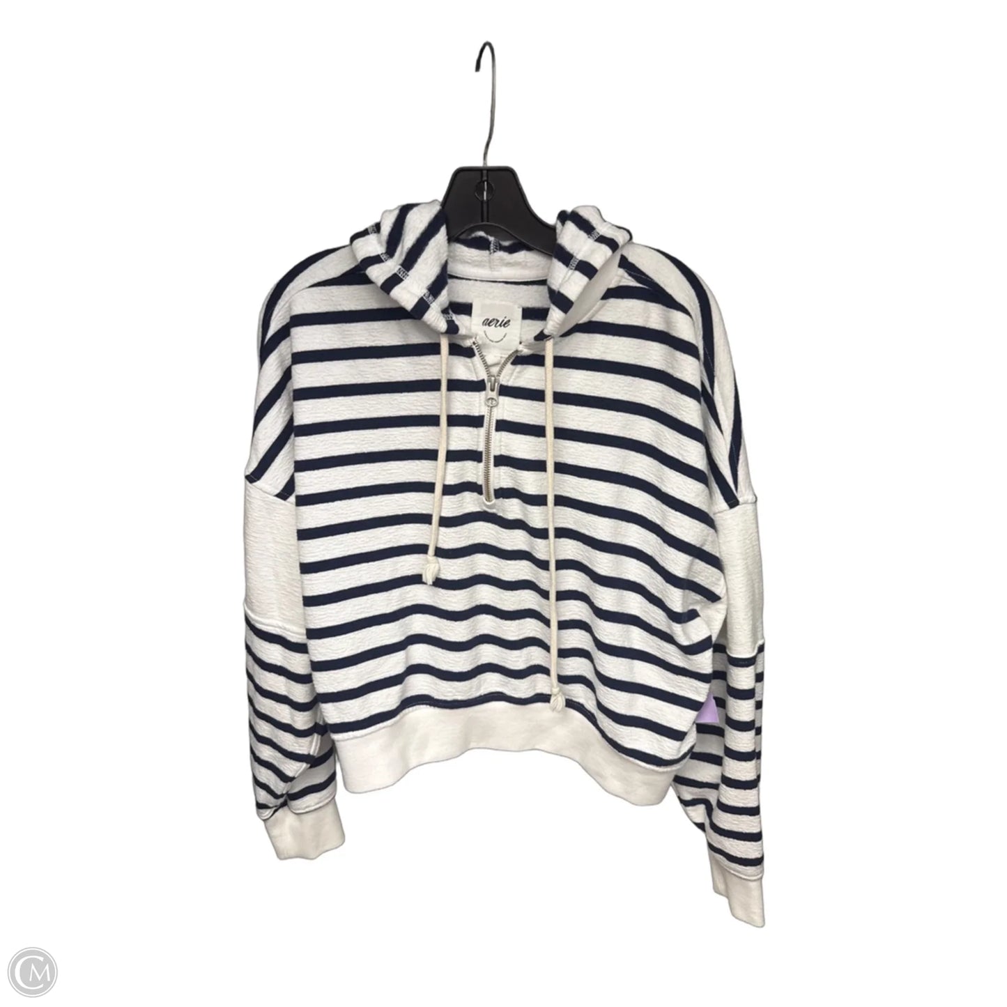 Sweatshirt Hoodie By Aerie In Striped Pattern, Size: M