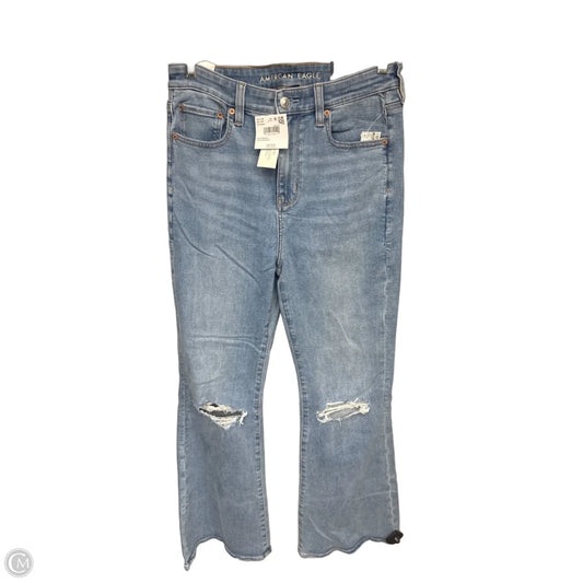 Jeans Flared By American Eagle In Blue Denim, Size: 8