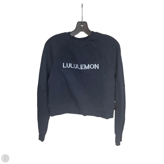 Athletic Sweatshirt Hoodie By Lululemon In Blue, Size: S