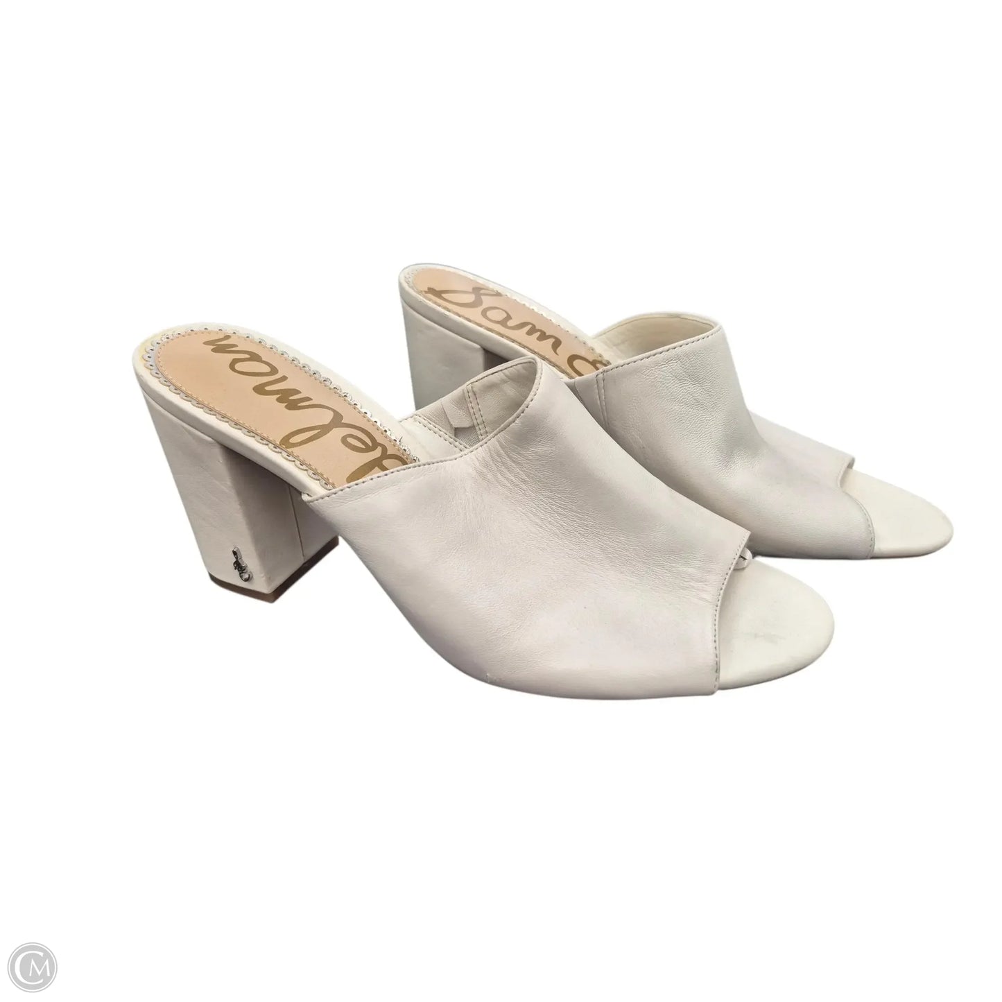 Sandals Heels Block By Sam Edelman In White, Size: 9